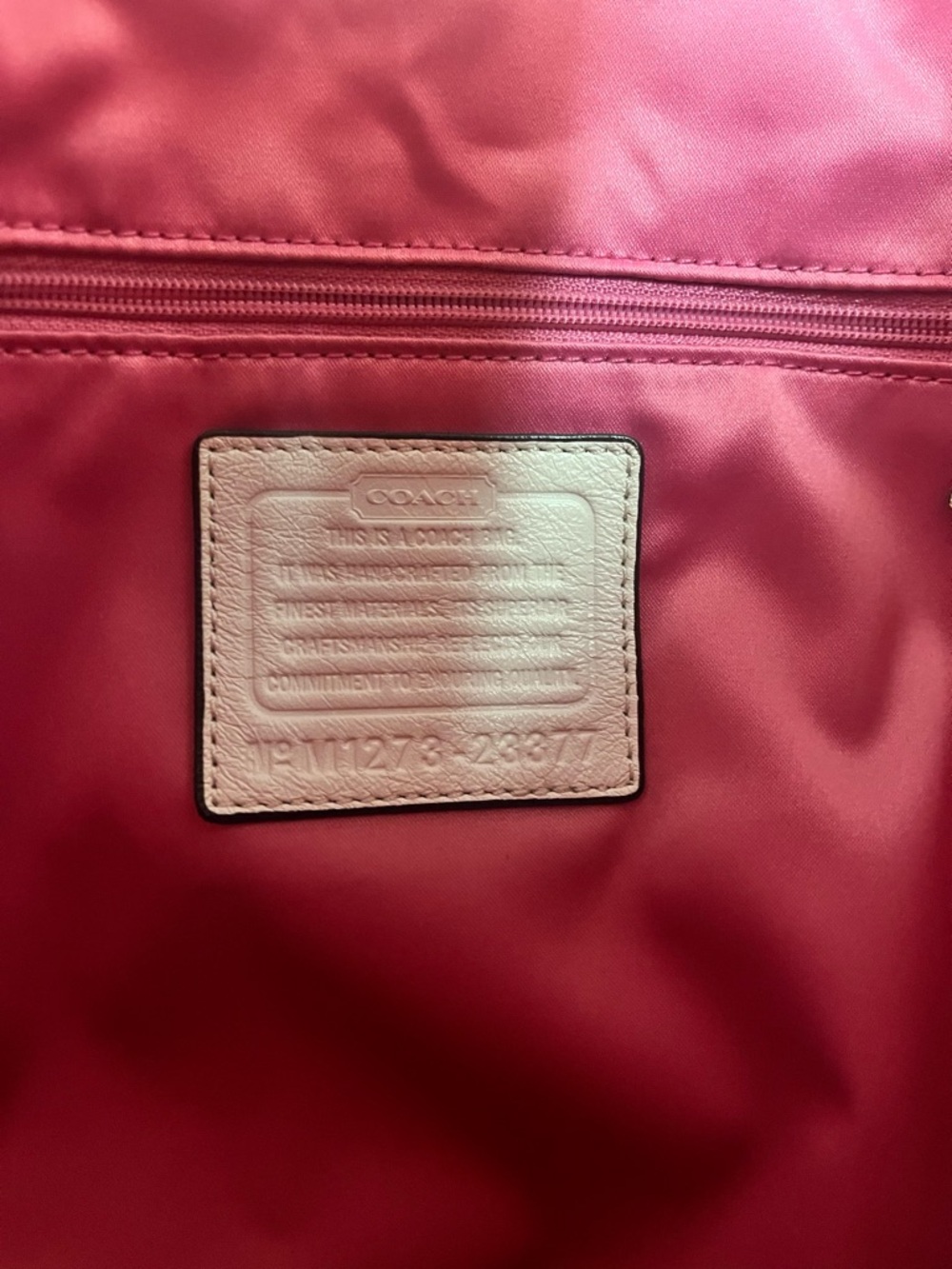 Coach Poppy Graffiti Glam Tote Signature C Pink Khaki 14537 - Picture 7 of 13